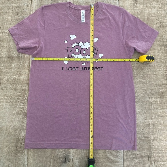 Bella + Canvas | "Poof! I Lost Interest" Graphic Tee | M | Heather Orchid - Picture 4 of 16